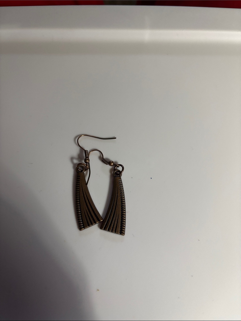 Antique Bronze Fan Drop Earrings - Women Jewelry
